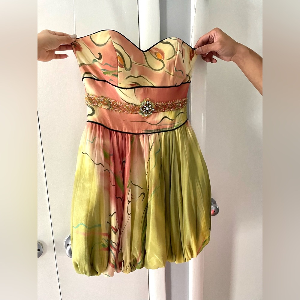 Bubble dress fairycore y2k Alyce Designs Semi-Formal Dress size 2 strapless